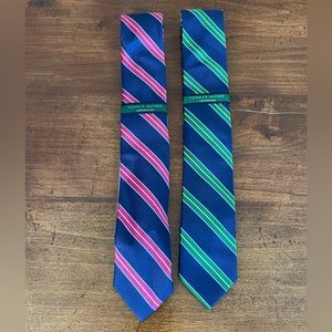 Two (2) NEW Tommy Hilfiger Stripe Neck Ties